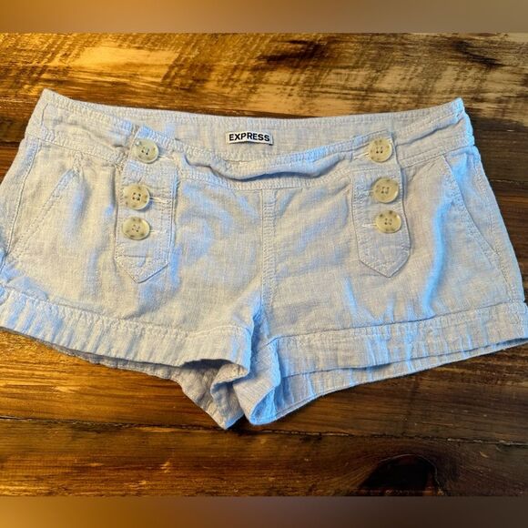 EXPRESS size 8 linen shorts - Picture 2 of 6